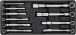 TOYA Set de chei pentru tevi 10 piese 7-19 mm CrV (captuseala sertar) (YT-55456)