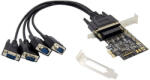 Conceptronic Bővítőkártya - EMRICK11B (PCIe x1 to 4x DB9 (RS-232)) (EMRICK12B) - alarmtrade