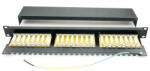 EMTEX Patch panel 24 porturi , 1U, FTP Cat. 5e, Krone+110 , suport de cabluri integrat - EMTEX (PBPP33) - emida