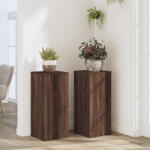 vidaXL 2 db barna tölgy szerelt fa növénytartó állvány 30 x 30 x 70 cm (852930) - valora