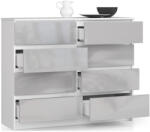 AKORD CLP 8 Fiókos Komód Akril Metál Magasfényű (OP0LK-1METAL)