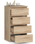 AKORD CL4 Sonoma Tölgy Keskeny Fiókos Komód (OP0LCL4SON001)