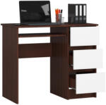 AKORD CLP A-6 Számítógépasztal Wenge-Fehér Jobbos (IP0PBIUWENBIAPRA)