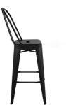  King Home Tower Big Back Fém Bárszék Fekete (KHM-KH010100964)