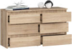 AKORD CL100 Sonoma Tölgy Komód 6 Fiókos (OP0LCL1006SZSON001)