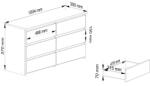 AKORD CL100 Modern 6-Fiókos Komód Laminált Fehér-Szürke (OP0LCL1006SZBIASZA001)