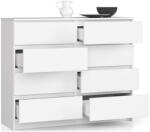 AKORD CLP 120 Komód 8 Fiókos Laminált Fehér Matt (OP0LK-1BIA005)