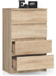AKORD CLP K60 Komód Laminált Sonoma Tölgy 4 Fiókos (OP0LK-6DAB003)