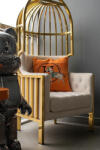  King Home Paris Home Lovas Díszpárna Chenille Narancssárga Elegáns (KHM-5900168831025) - platinashop
