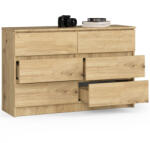 AKORD CLP Artisan Tölgy 6-Fiókos Komód OP0LK-120SZ6ART (OP0LK-120SZ6ART)