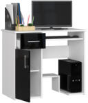 AKORD JAY Számítógépasztal Laminált Fehér-Fekete Magasfényű (IP0PJAYCZARPOL)