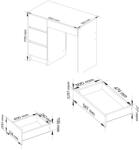 AKORD CLP A-7 Számítógépasztal Laminált Fehér-Sonoma Balkezes (IP0PBIUBIASONLEA7)