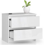 AKORD CLP K60 Magasfényű Fehér Fiókos Komód OP0PK-6BIA001 (OP0PK-6BIA001)