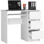 AKORD CLP A-6 Számítógépasztal Laminált Fehér Kihúzható Billentyűzettartóval (IP0PBIUBIA008)