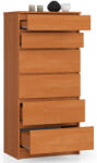 AKORD CLP K60 Magas Fiókos Komód Égerfa 6 Fiókos (OP0LK-6OLC003)