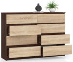 AKORD CLP K140 Komód Laminált Wenge-Sonoma 8 Fiókos (OP0LKOMVENSON8SZ)