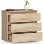AKORD CLP CL3 Komód Sonoma Tölgy 3 Fiókos (OP0LCL-DAB003)