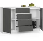 AKORD CLP 160 Komód Laminált Fehér-Szürke Matt (OP0LK-1BIASZA007)