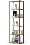 AKORD Loft Fém Polcos Állvány Sonoma Tölgy 6 Polcos REGMETCZARSONCL600 (REGMETCZARSONCL600)