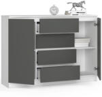 AKORD CLP Modern Komód Laminált Fehér-Szürke Matt (OP0LKOMBIASZA006)