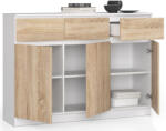 AKORD CLP K140 Komód Laminált Fehér-Sonoma (OP0LK-1BIASON)