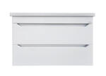 TMP cabinets Sharp 80 Fali Fürdőszobabútor - Sanovit Soft 13080 Porcelán Mosdóval, 80x45, 5 cm