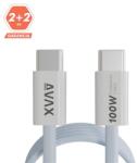 AVAX CB610LB MAGNETY 100W 1m USB-C adat- és töltőkábel (AVAX CB610LB) - bestbyte