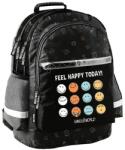 PASO Smiley ergonomikus iskolatáska, hátizsák - 2 rekeszes - Feel Happy Today (SM25LR-116) (SM25LR-116)