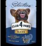 CLUB 4 PAWS Premium Plusz Alutasakos Válogatás Kacsa és Pulykahússal szószban 85g