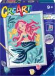 Ravensburger Set de pictură pe numere Ravensburger CreArt - Mică Sirenă (23568)