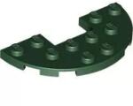 LEGO® 18646c80 - LEGO sötétzöld lap, félkör, 3 x 6 méretű, 1 x 2 kivágással (18646c80)