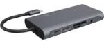 RaidSonic Icy Box IB-DK4040A-CPD dokkolóállomás - 10-in-1, USB 5Gb/s 1xType-C PD 100W, 3xType-A, HDMI 4K@60Hz, VGA, RJ45 (IB-DK4040A-CPD)