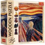 Trefl 20252 - Munch - A sikoly - 200 db-os Wooden Contour Fa Puzzle (20252)