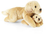 Rappa Câine labrador de pluș Rappa cu pui culcat 25 cm ECO-FRIENDLY (203464)