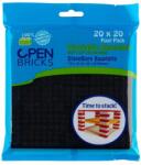 Open Brick Source Jucarie - Seturi de constructie - Placi negre 20x20 (4 buc) (OB-P20BK4)