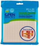 Open Brick Source Jucarie - Seturi de constructie - Placi albe 20x20 (4 buc) (OB-P20WH4)