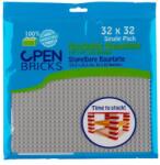 Open Brick Source Jucarie - Seturi de constructie - Placa gri deschis 32x32 (OB-P32GY1)