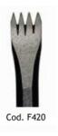 MILANI UTENSILI Dalta manuala 4 dinti sculptura piatra, 13 mm, Milani Utensili (F420) Dalta