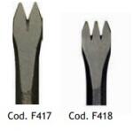 MILANI UTENSILI Dalti manuale sculptura piatra, 10 mm, Milani Utensili (Numar dinti: 2 dinti) (F417) Dalta
