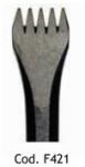MILANI UTENSILI Dalta manuala 5 dinti sculptura piatra, 17 mm, Milani Utensili (F421) Dalta