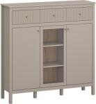 TEMPO KONDELA Comodă, gri-maroniu Taupe/stejar craft auriu, KLIO 2D1W3S Comoda