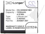 Utángyártott GoPro AHDBT-501 series HD Hero 5 6 7 8 CHDHX-501 CHDHX-701 AABAT-001 601-10197-000 3.85V 1250mAh utángyártott Lithium-Ion kamera/fényképezőgép akku/akkumulátor