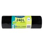 FOLISTAR HNAT szemeteszsák 104x120 cm, 240 literes LDPE 60 mikron fekete, 10 darab/tekercs - klin