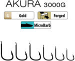 Trabucco Akura 3000G 12 Lapkás, Szakállas Horog 15db (025-30-120)