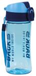 DERFORM Sticla apă copii, recipient plastic 400ml, BackUp, transparent-albastru
