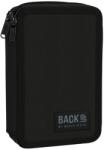 DERFORM Penar copii cu două compartimente, echipat cu rechizite, BackUp, model negru Penar
