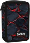 DERFORM Penar copii cu două compartimente, echipat cu rechizite, BackUp, model lava Penar