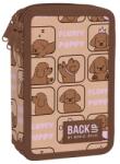 DERFORM Penar copii cu trei compartimente, echipat cu rechizite - BackUp, model funny dogs Penar