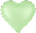 PartyPal Fólia lufi, 18"/45cm, szív, matt pisztácia