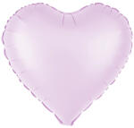 PartyPal Fólia lufi, 18"/45cm, szív, matt halvány lila